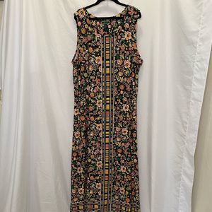 C. Wonder floral sleeveless maxi dress, size 1x